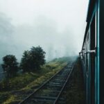 photo of train on rails